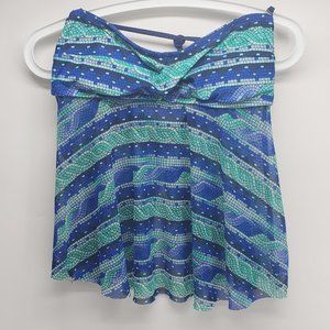 Mossimo | Halter Swim Top | Green/Blue